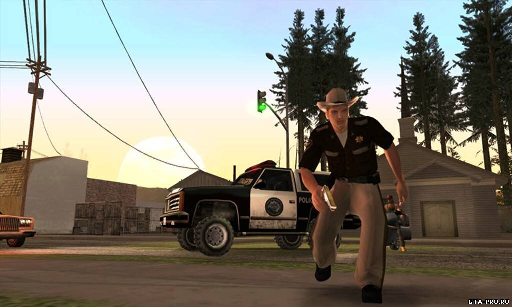 Шериф и полицейский внедорожник (Взято из Яндекса)