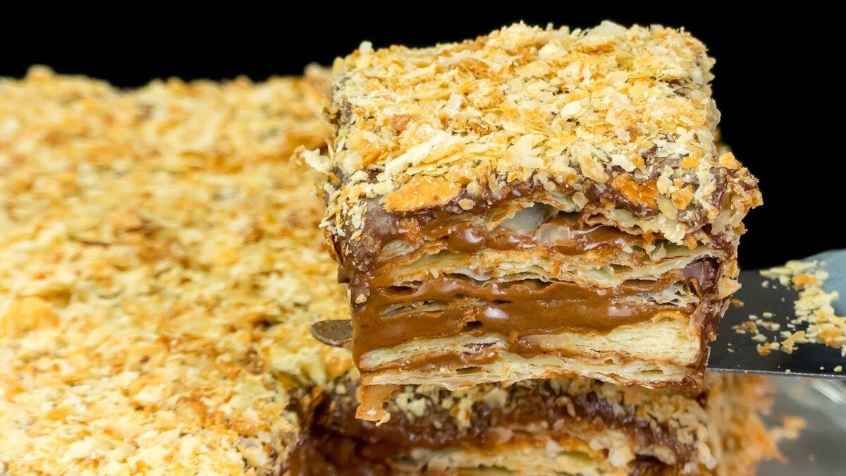 наполеон с вареной сгущенкой 