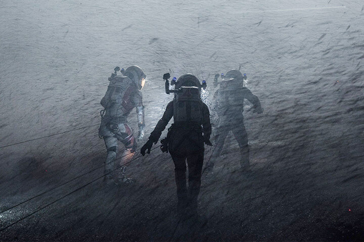 Песчаная буря на Марсе, кадр из фильма "Марсианин"