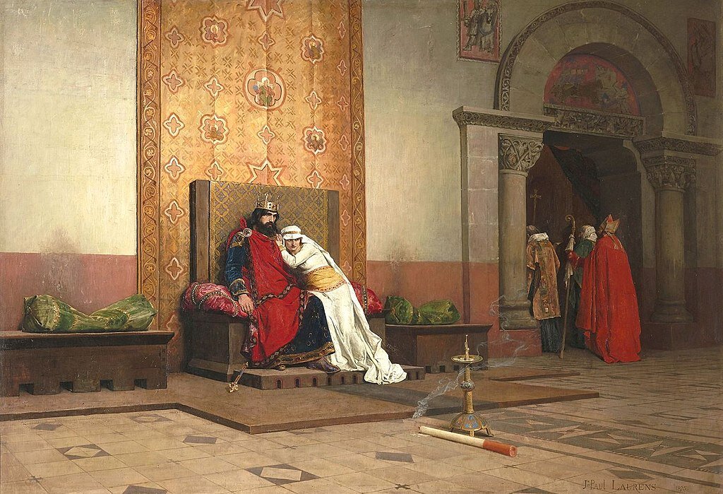 Ж-П Лоран Отлучение Роберта Благочестивого , 1875 год, Музей Орсэ