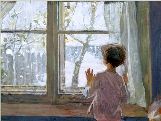 С.Тутунов Зима пришла. Детство. 1960 г