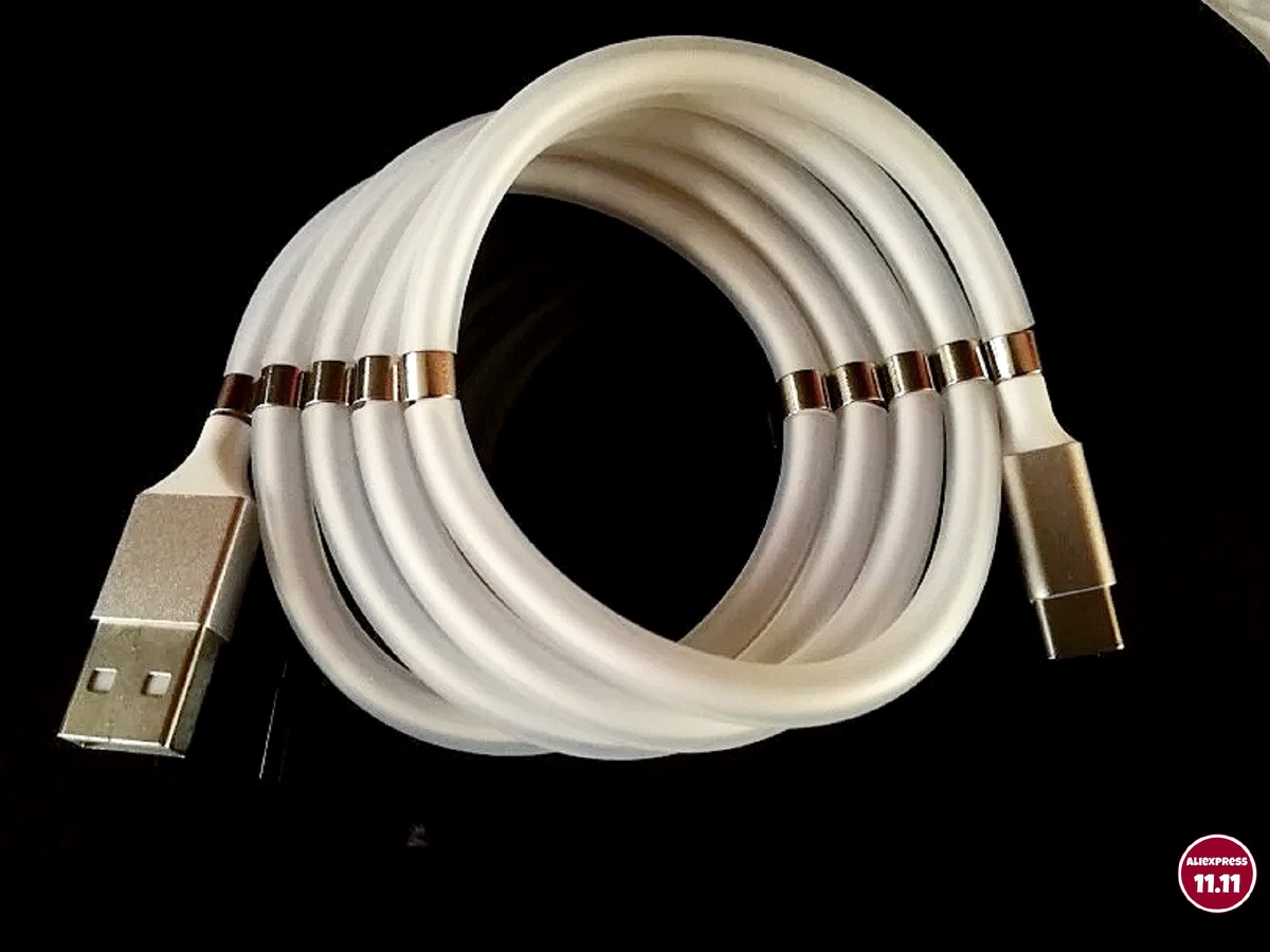 Листай фото далее:Магнитный USB-кабель для быстрой зарядки