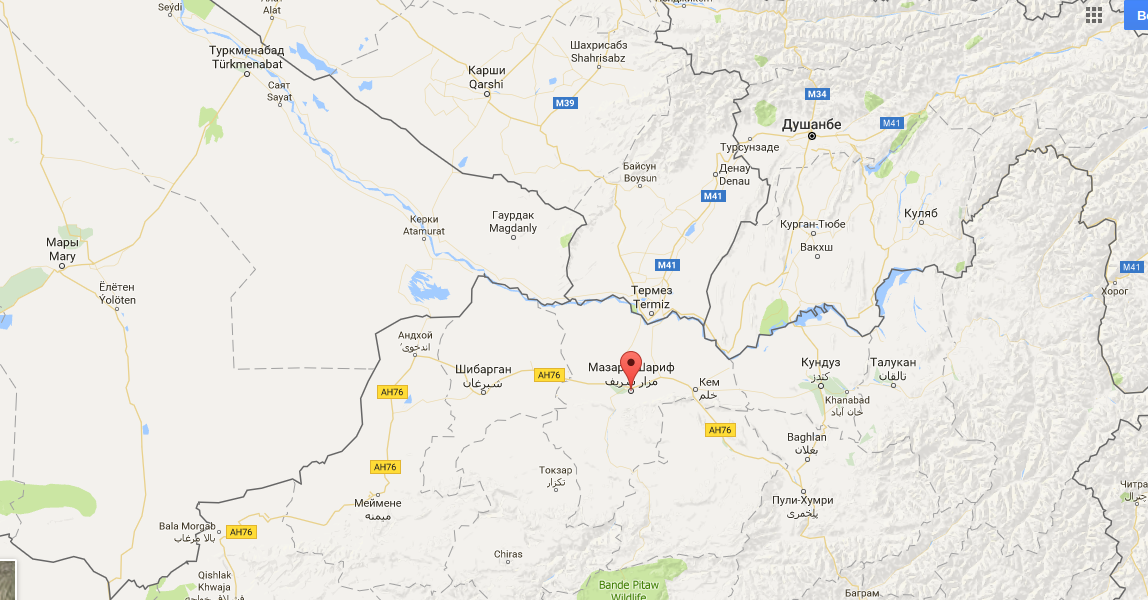 Карта -где находятся города Афганистана  и Узбекистана.   фото: картинки яндекса. 