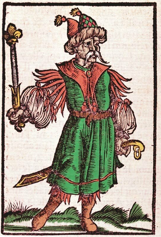 средневековая гравюра изображающая Чингисхана - такими тогда знали Моголов