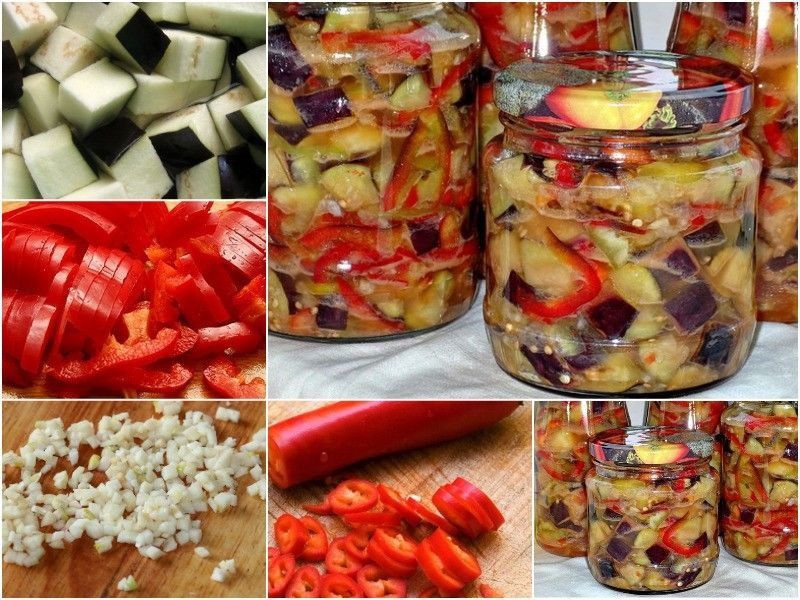 #заготовки на зиму #салат из овощей #салат из баклажанов #готовим дома #закуски 