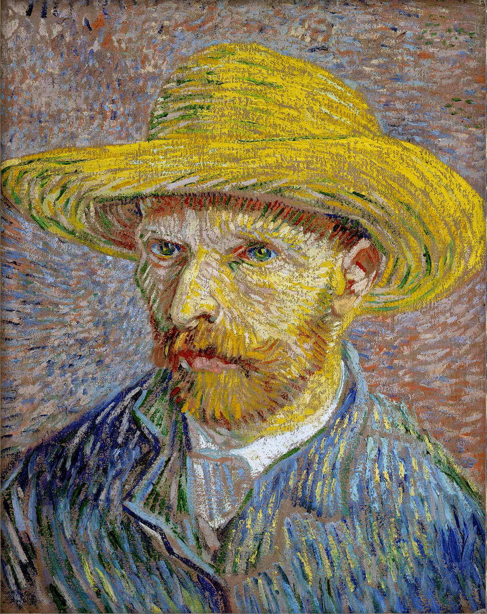 с сайта vangogen.ru/ Ван Гог «Автопортрет в соломенной шляпе IV»