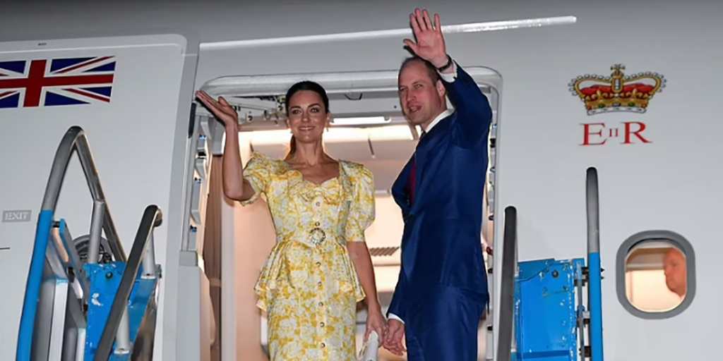 Уильям и Кейт в аэропорту Нассау. Фото: Getty Images