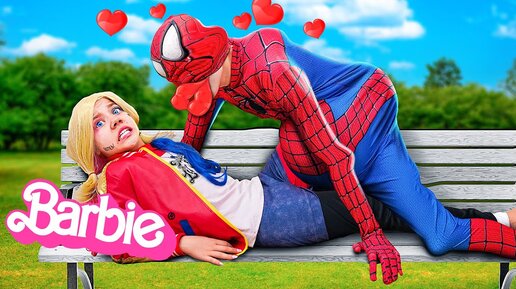 Barbie girl looking for a new boyfriend! Barbie Girl and her boyfriend Spooder-Man!