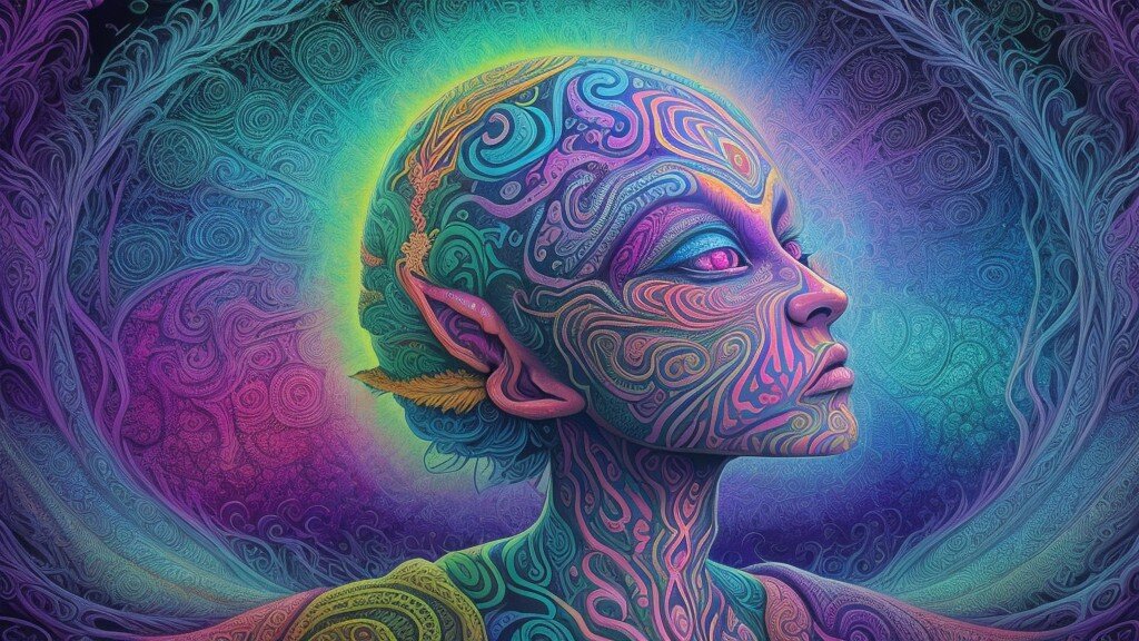 Аяваска помогает познавать мир, Ayahuasca visions digital art