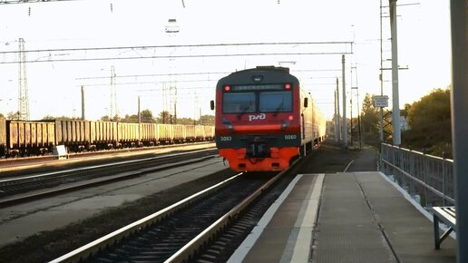 Электропоезд ЭД9Э-0060. Покатушки от Заринской до Батунной+отправление.