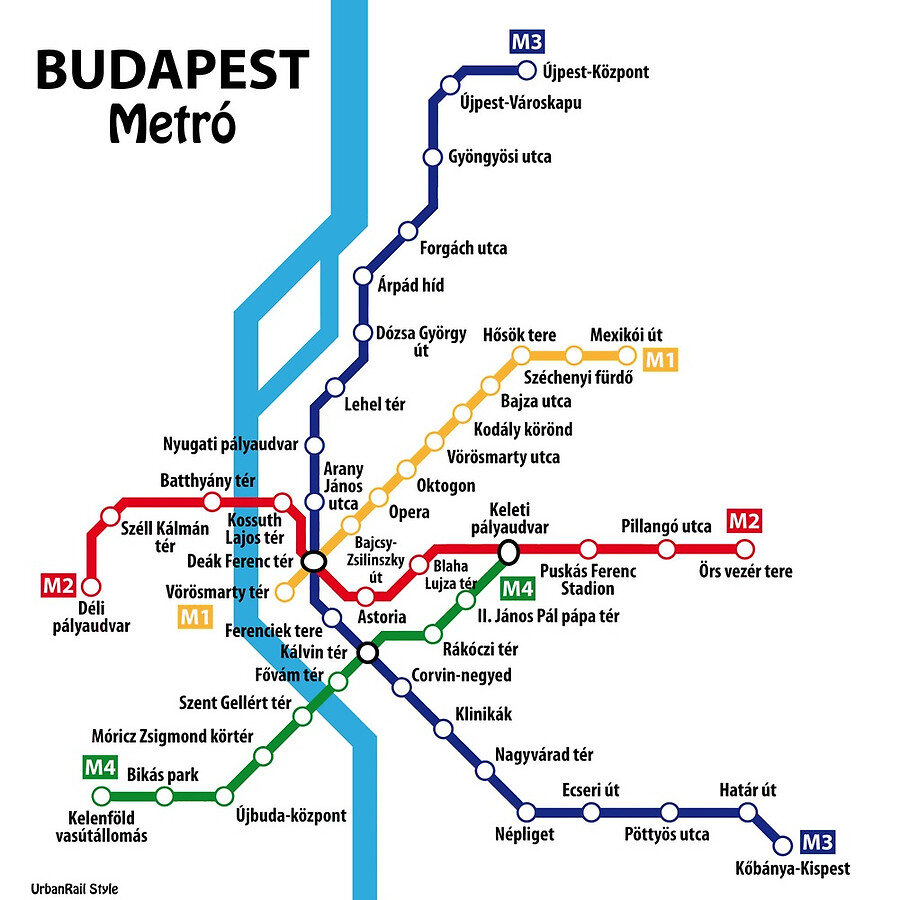 Схема метро будапешта на русском языке