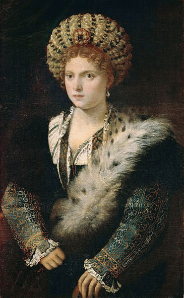 Изабелла д’Эсте, Тициан, 1534-36. Из коллекции Музея истории искусств (Вена)