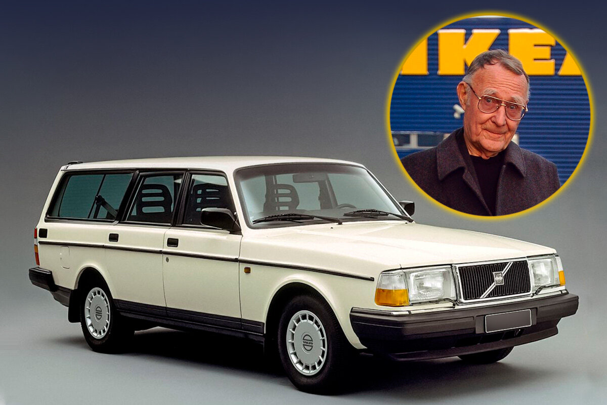 Основатель IKEA Ингвар Кампард и Volvo 240 GL 