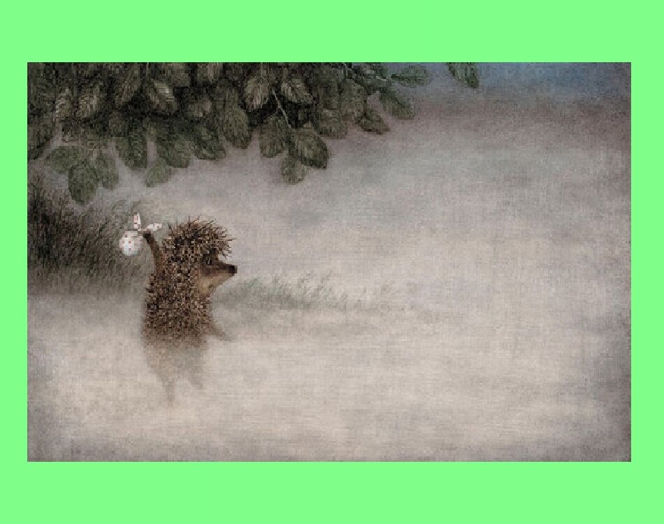 Кадр из мультфильма "Ежик в тумане"