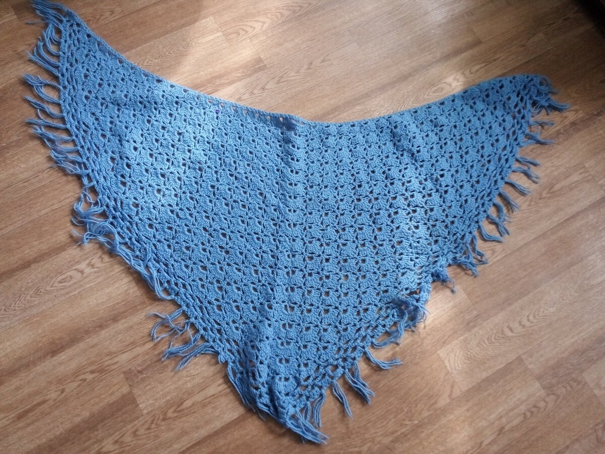 2 Вязание шали крючком Пышными стобиками Crochet shawl grapes Master-class