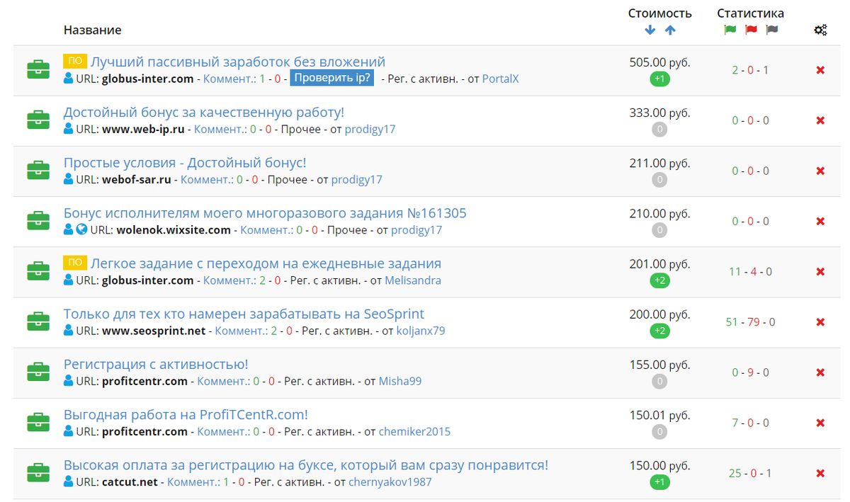 Примеры заданий на Socpublic