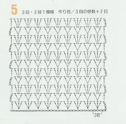 Схема узора крючком №5