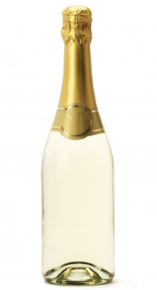 A bottle of champagne.
