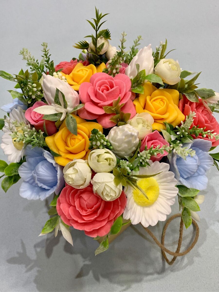 Мыльные цветы.