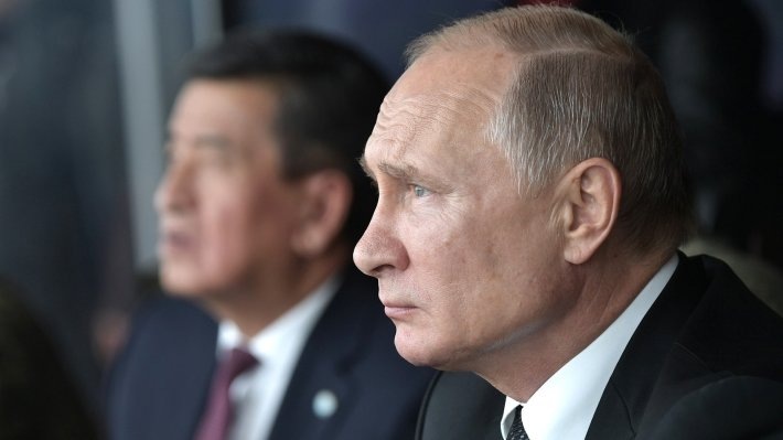 В.В. Путин на встрече стран членов СНГ.