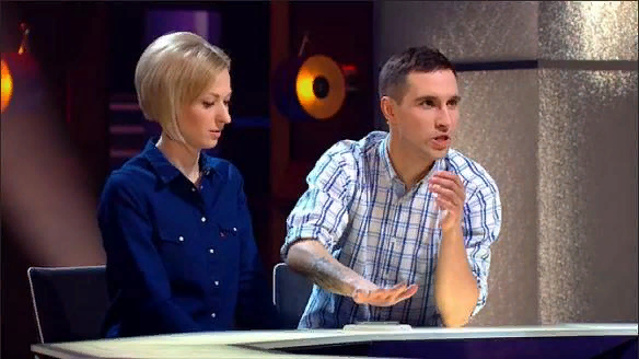 Алексей с женой на передаче "Где логика"