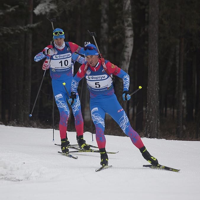 Дмитрий Малышко на трассе. Источник фото: russianbiathlon