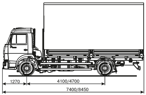КАМАЗ 4308 технический чертеж
