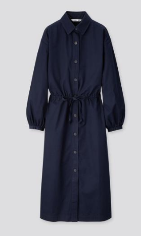 ПЛАТЬЕ 421514 2999.00 руб. Материал 100% Хлопок. Фото с сайта www.uniqlo.com/ru/