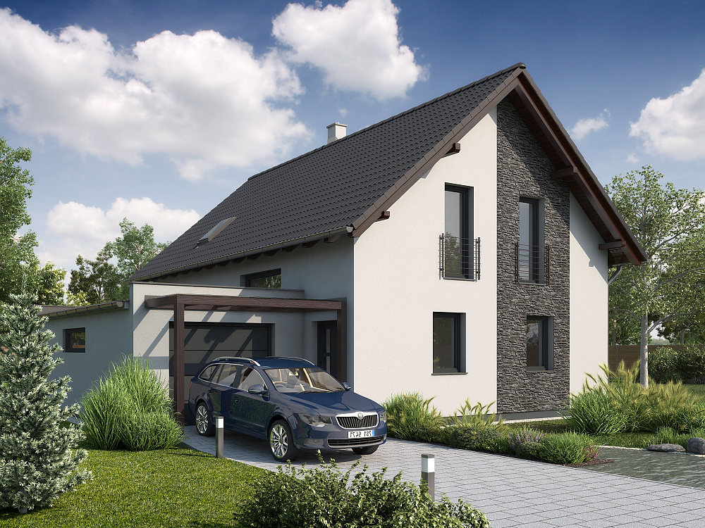 Дом с жилым пространством под кровлей (источник фото: Яндекс.Картинки)