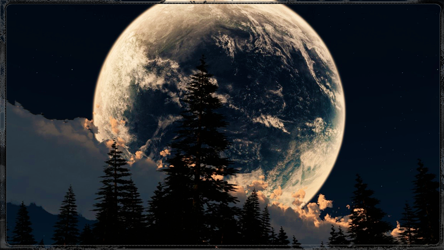 Все могло выглядеть так (взгляд на Луну с Земли)