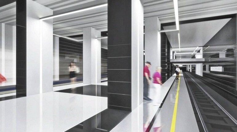 Проект станции «Лефортово». Фото: Официальный сайт Комплекса градостроительной политики и строительства Москвы