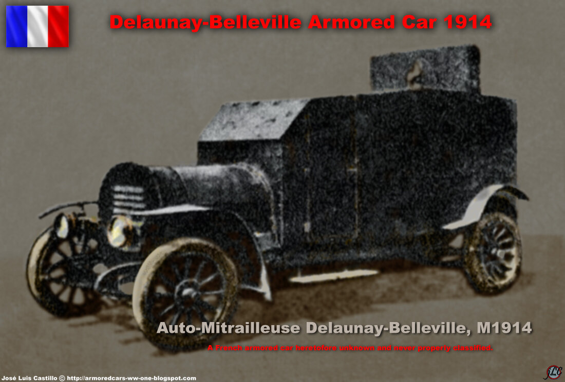 4.23. Французские броневики начала войны. Часть 7. Auto-Mitrailleuse  Delaunay-Belleville. 1914. Слепили из того что было... | Remont1969 | Дзен