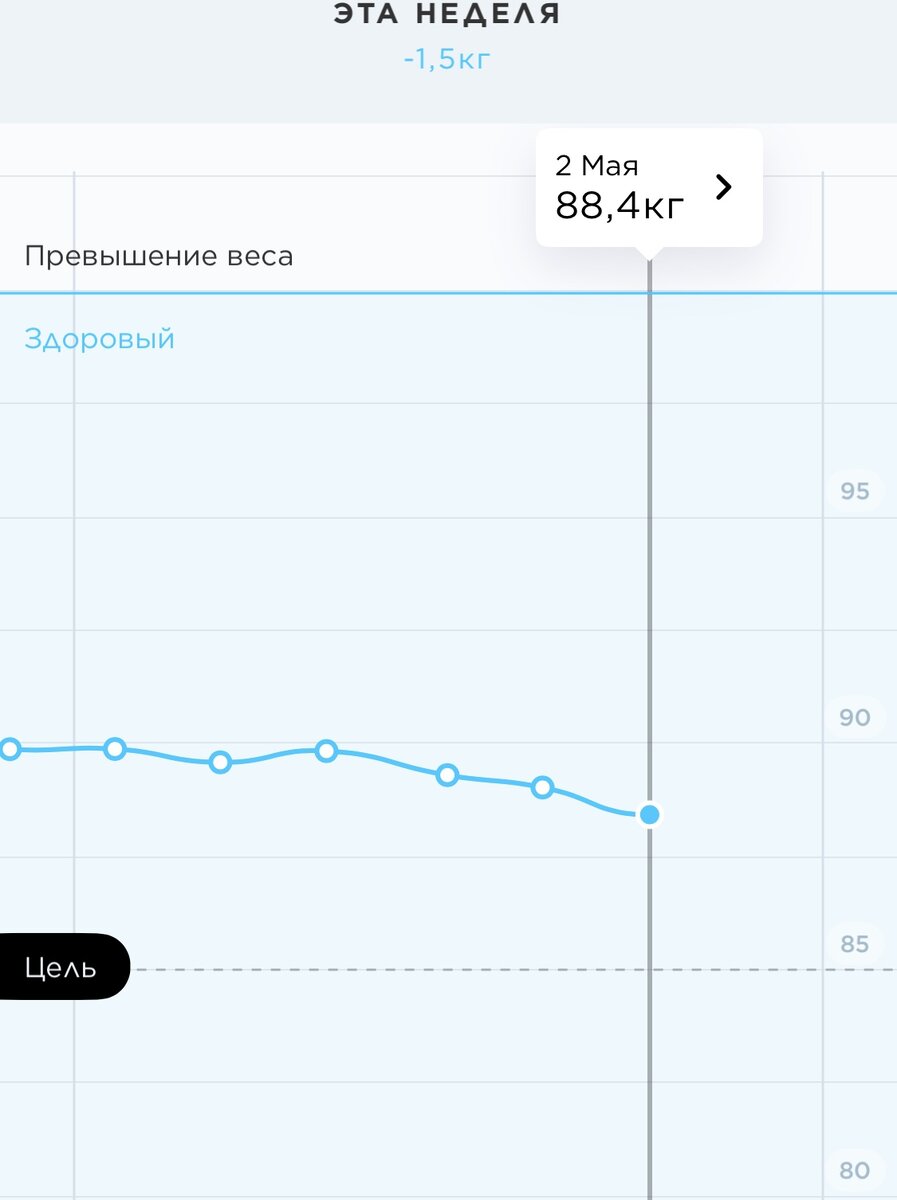 За сутки минус 600гр