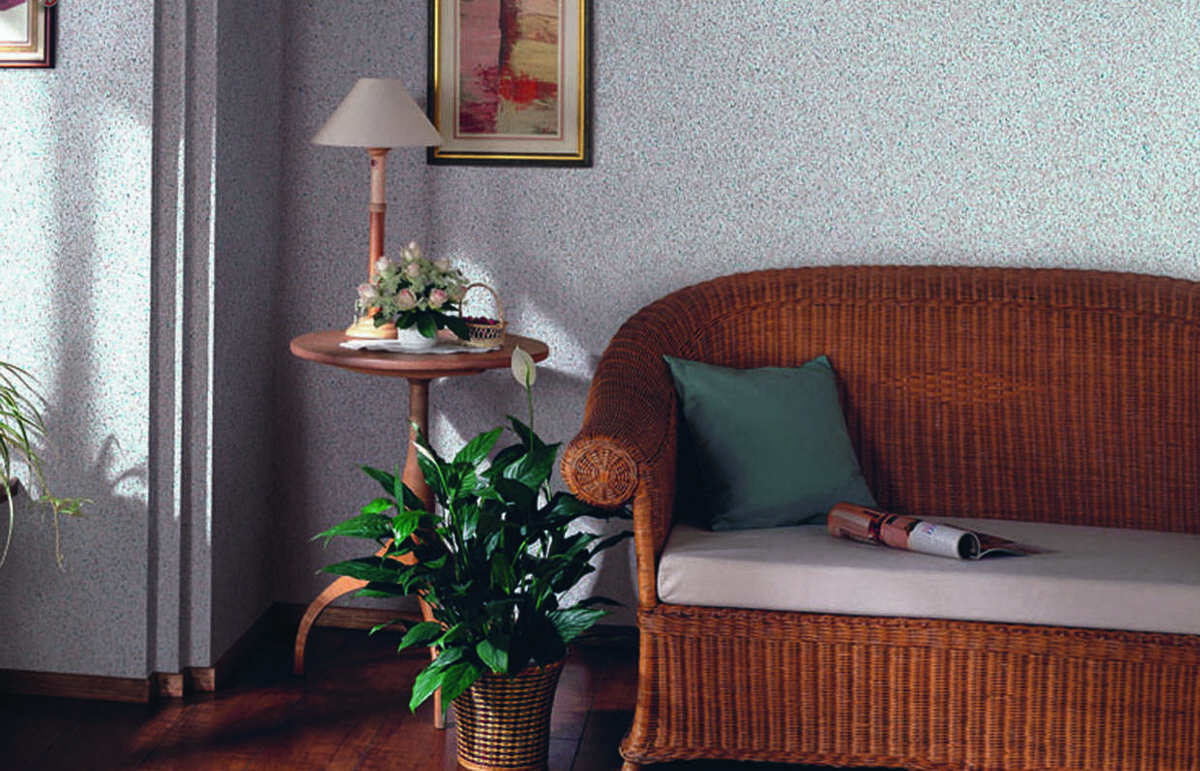 Жидкие обои в голубом цвете