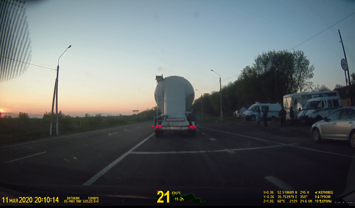 Место "тусовки" ГИБДД в Орловской области со стороны г. Курск