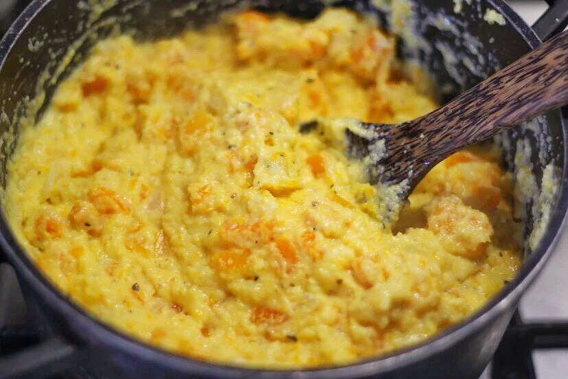 Запеканка с тыквой и полентой