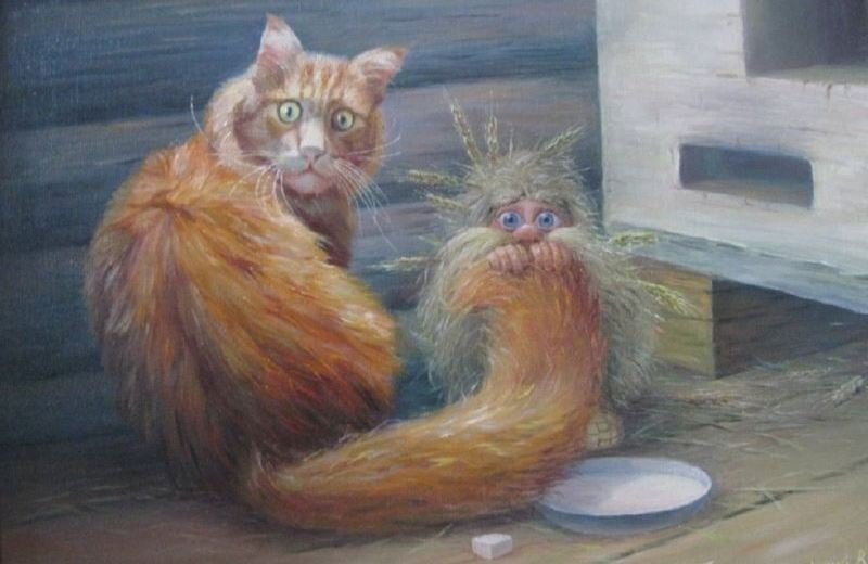 «Домовой. Врасплох». Картина художника Вячеслава Алатырского. Фото из соцсетей