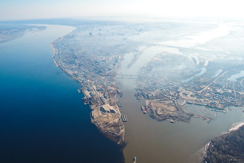 Слияние рек Волги и Самары