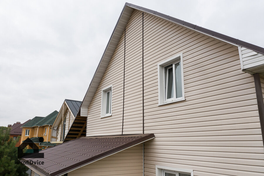 Сайдинг виниловый Корабельный брус. Объект ProfiDvice.