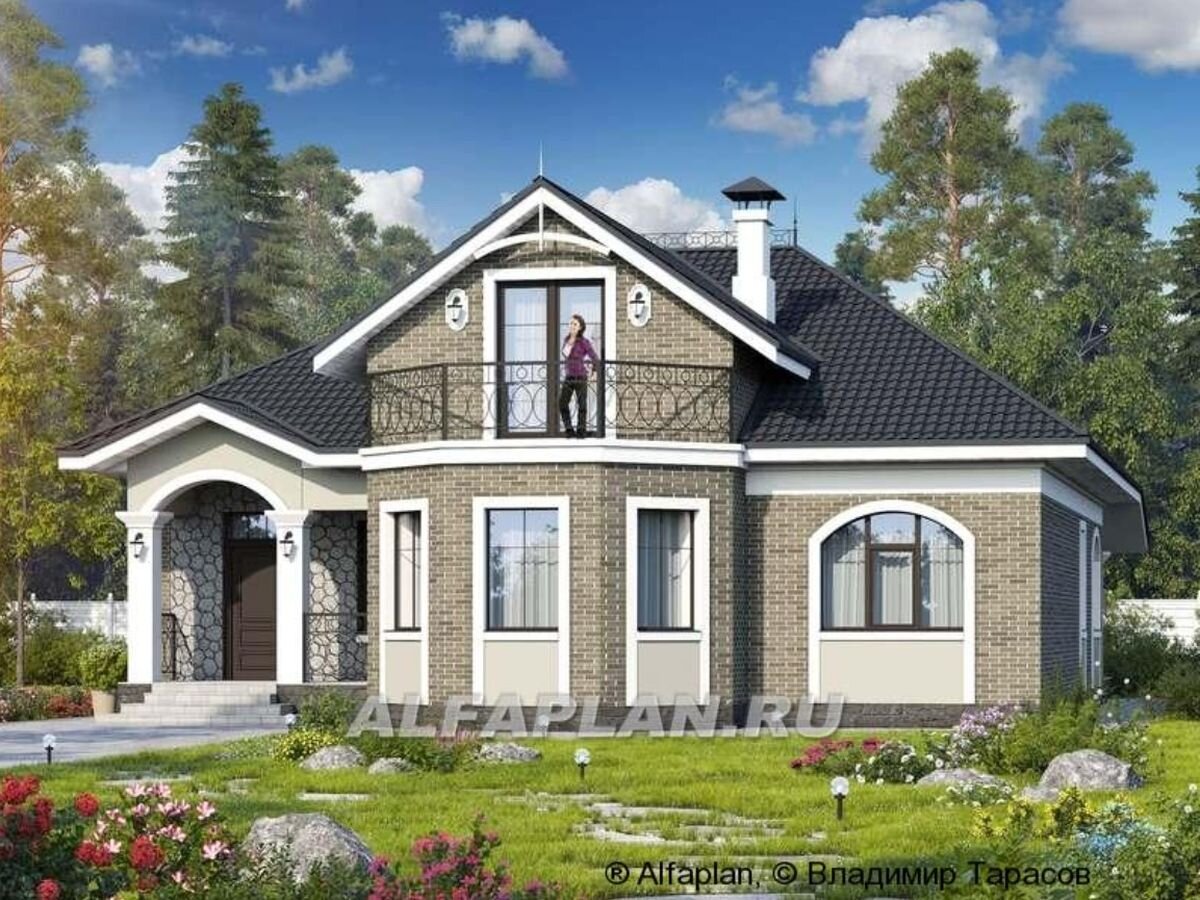 НА СЛАЙД-ШОУ 5 ФОТО: Проект загородного дома "Валдай" 306А, прямой вариант планировки дома