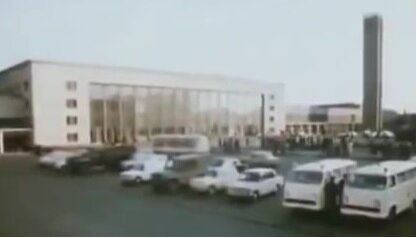  Центральный железнодорожный вокзал Риги в 1976 году. Со слайда.