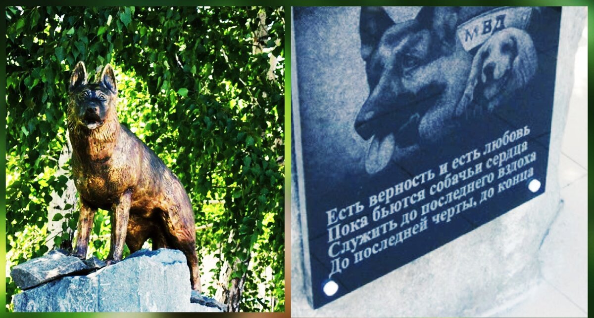 Памятник Джеку и всем собакам, погибшим в горячих точках. Новосибирск 2009 г.