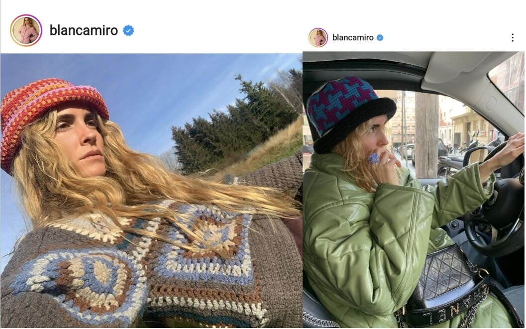 Бланка Миро -испанская звезда стритстайла,стилист,создатель онлайн-магазинов.Любит панамы в стиле кроше.