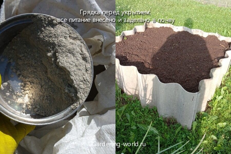 Минеральные и органические удобрения должны быть заделаны в почву.