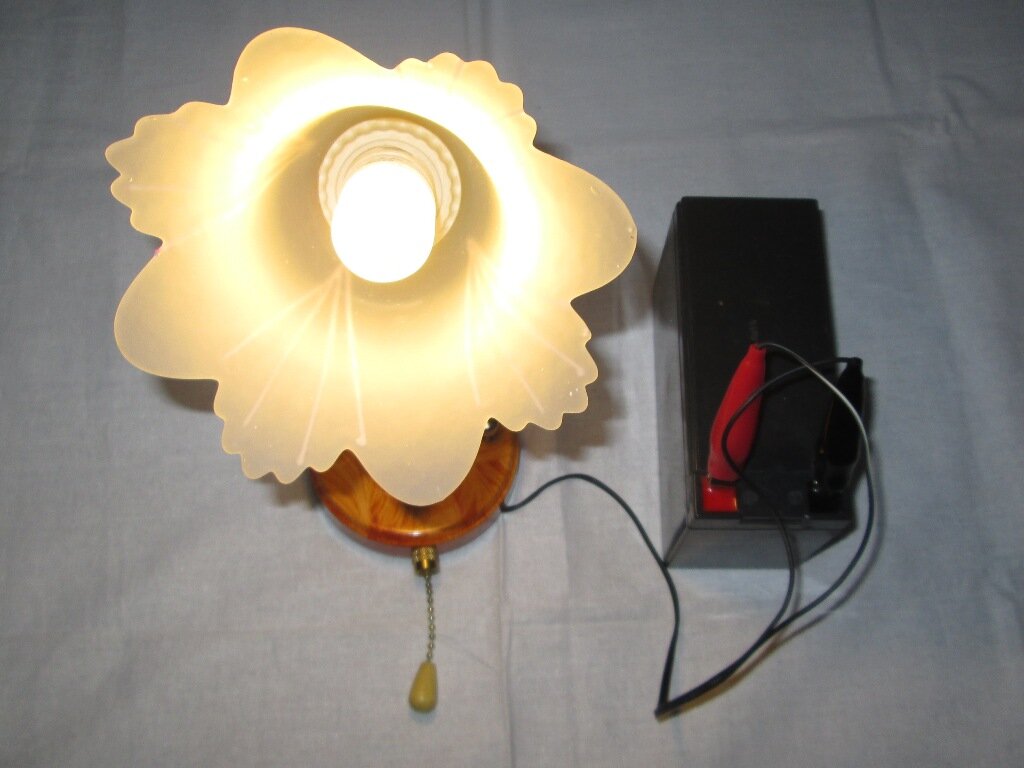 Экспериментальная установка с гелевым аккумулятором