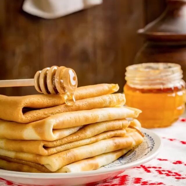 Вкусные блинчики с медом