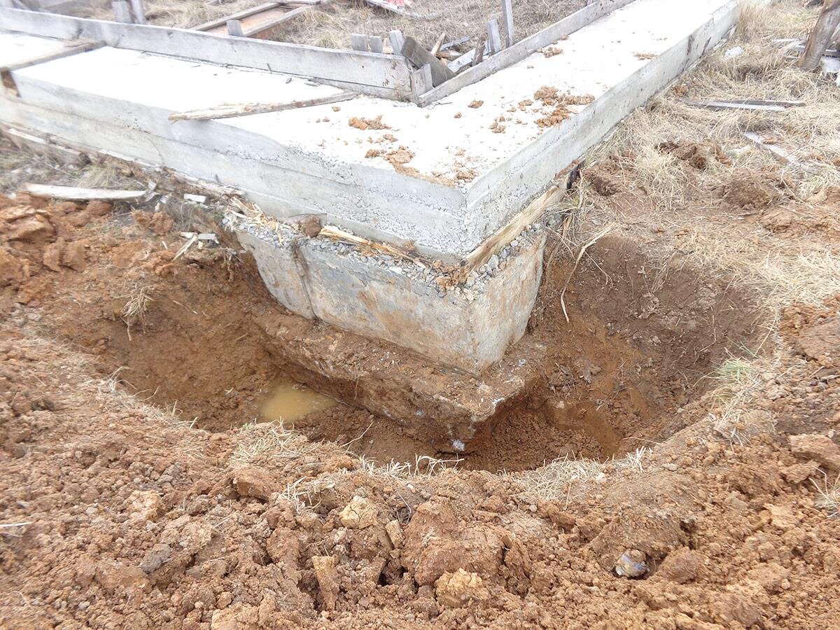 Готовый фундамент. Процесс выяснения его конструкции