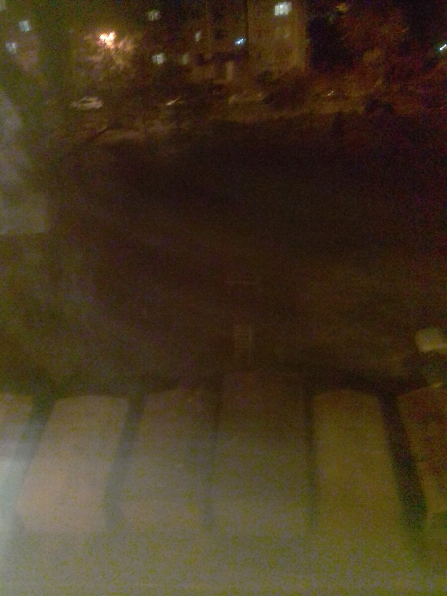 Вид из окна. Никто не мог залезть через него. 