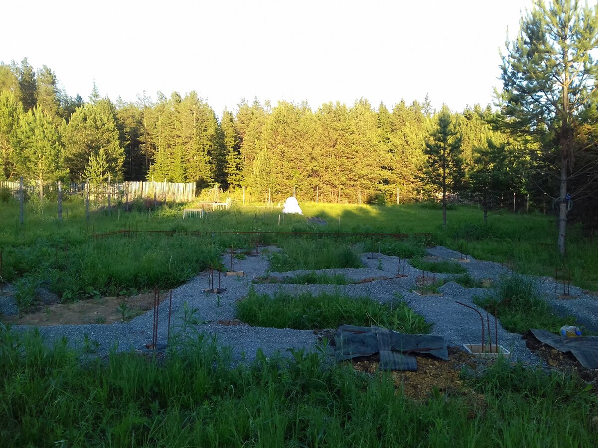 В процессе подсыпки