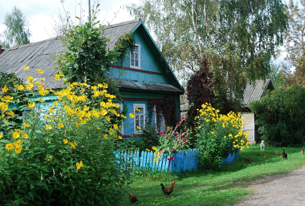 фото возле дома в деревне